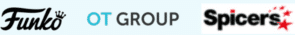 Funko, OT Group and Spicers logos
