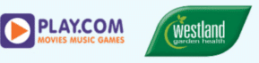 Play.com and Westland Garden Health logos