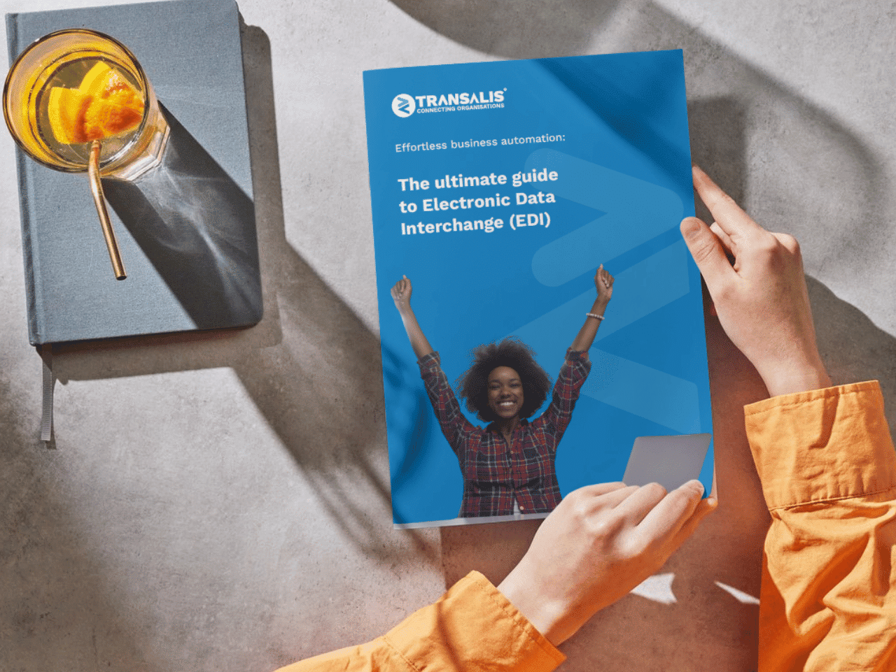 Mockup of the Transalis 'Ultimate guide to Electronic Data Interchange (EDI)' report.