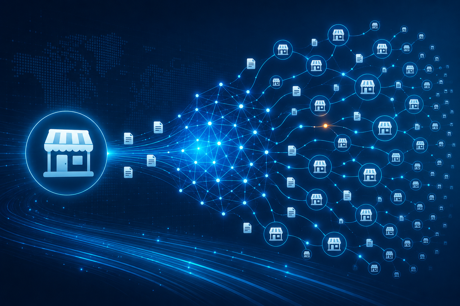 One retail connection expanding into thousands of trading partners across a single network