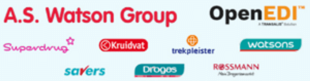 A.S. Watson Group and its brands Superdrug, Kruidvat, Trekpleister, Watsons, Savers, Drogas and Rossmann, with OpenEDI