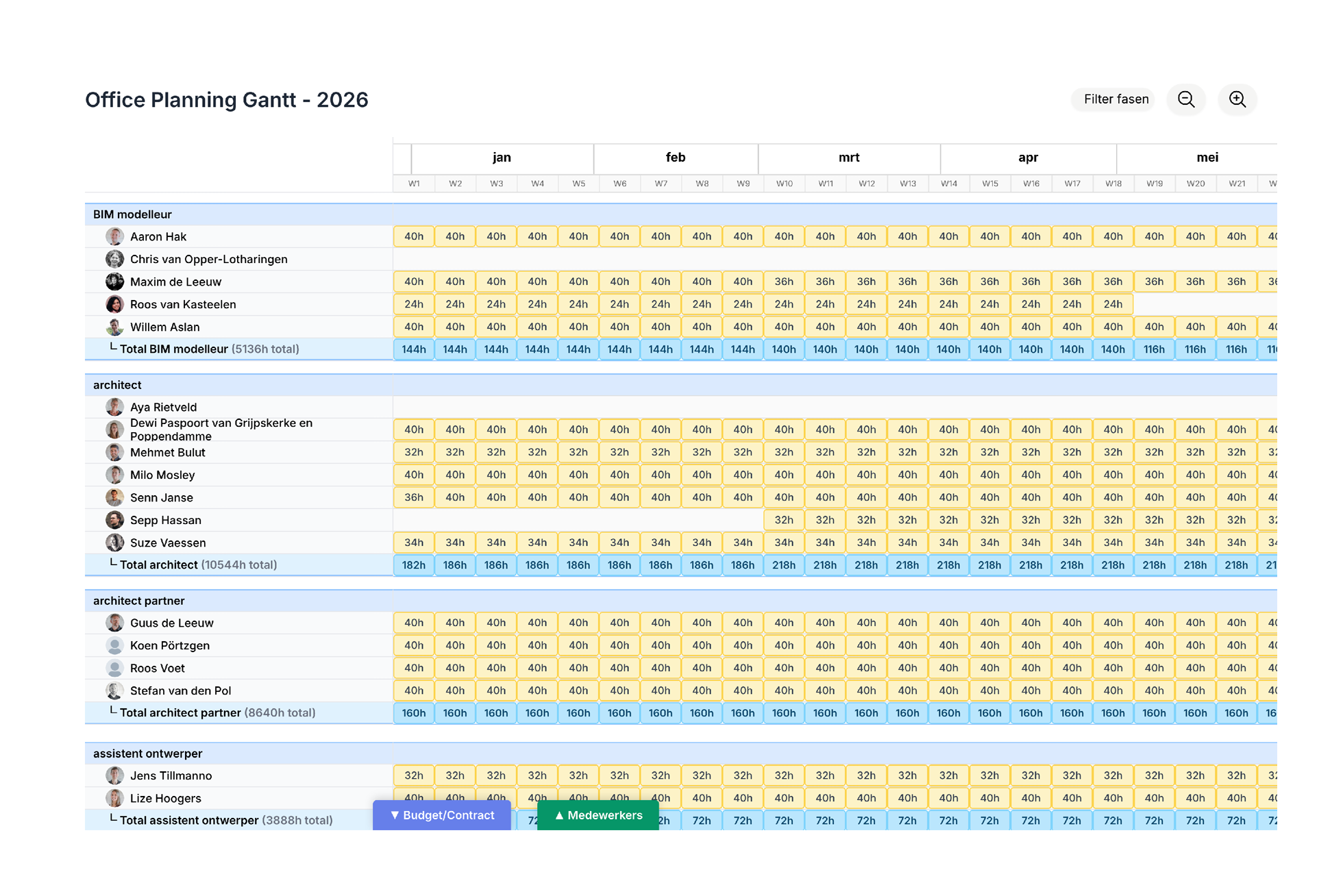Werkbelasting binnen organisatiemanagement van Buddy