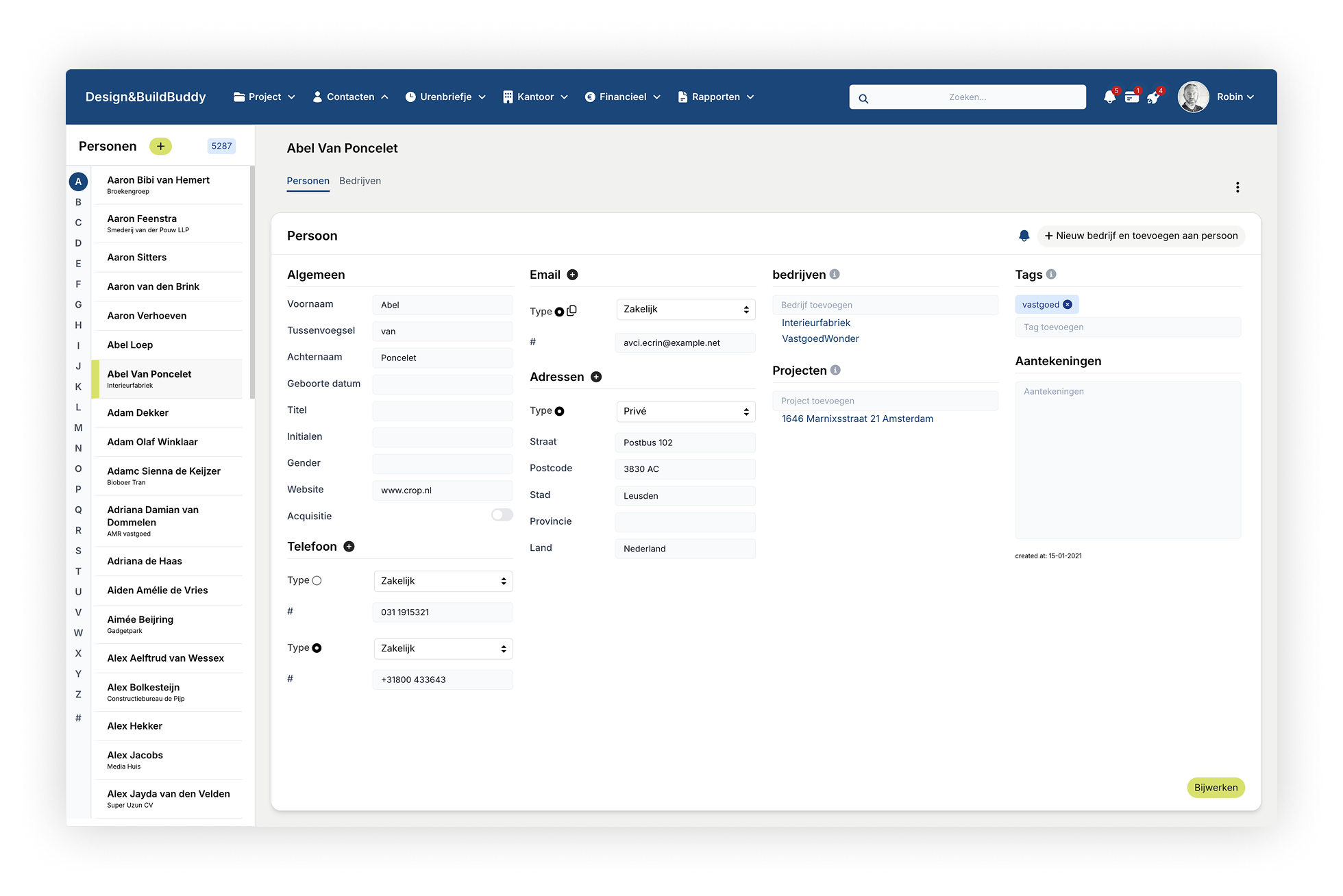 Platform screenshot relaties en groei