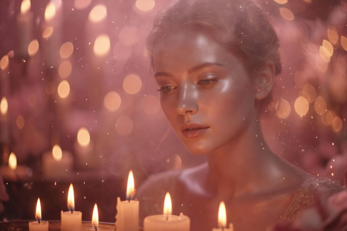 AI companion always available, warm candlelight portrait