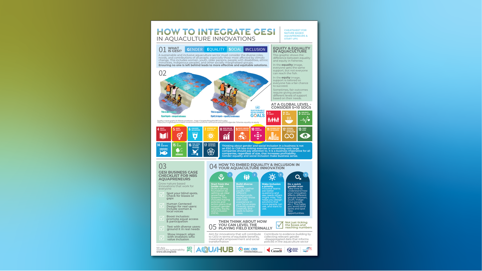 GESI for Aquapreneurs Cheatsheet