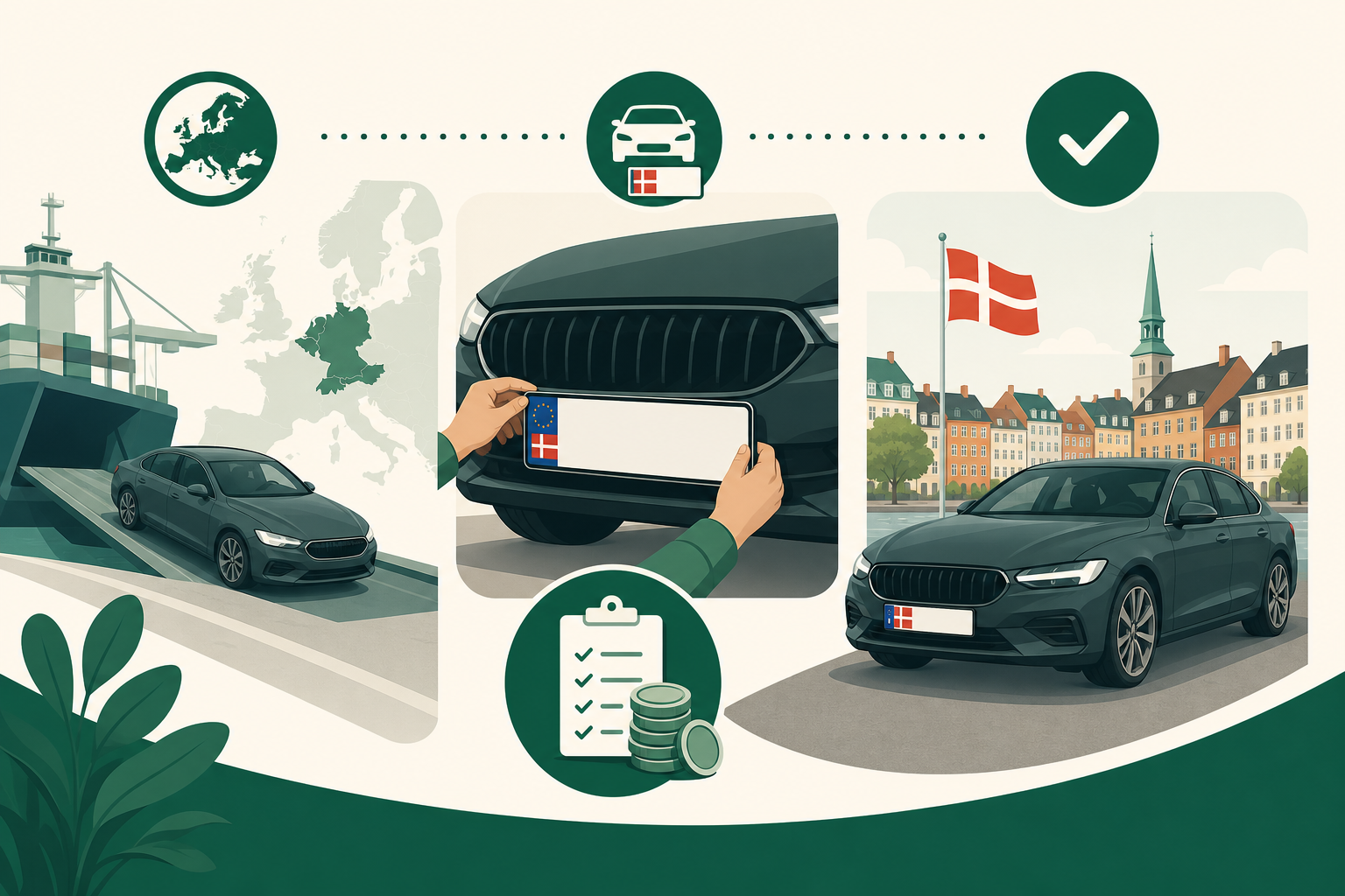 Nummerplader og prisoverslag - bilimportguide fra Selvimport