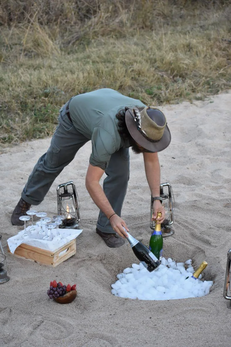 Chitwa Chitwa Staff Preparing Champagne