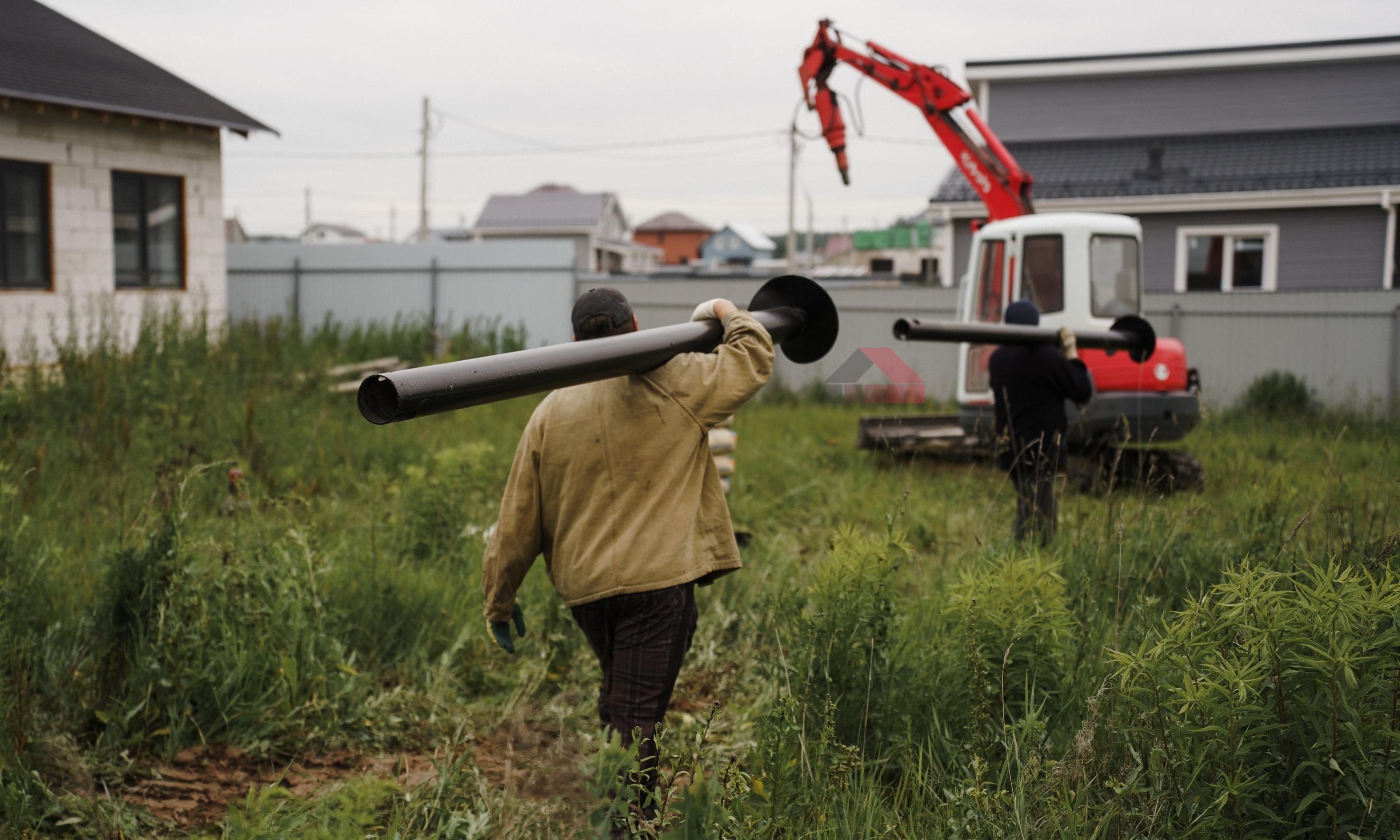 Монтаж винтовых свай