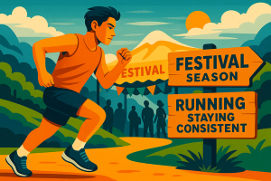 Runner at a festival