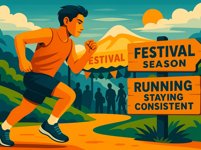Runner at a festival