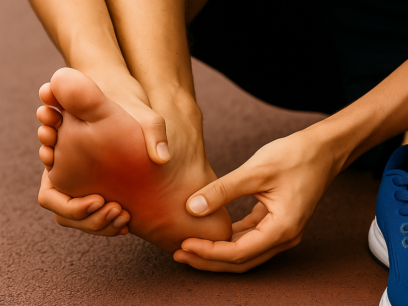 Runner with sore foot