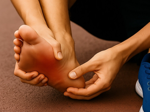 Runner with sore foot
