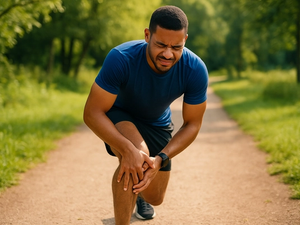 Runner with knee pain