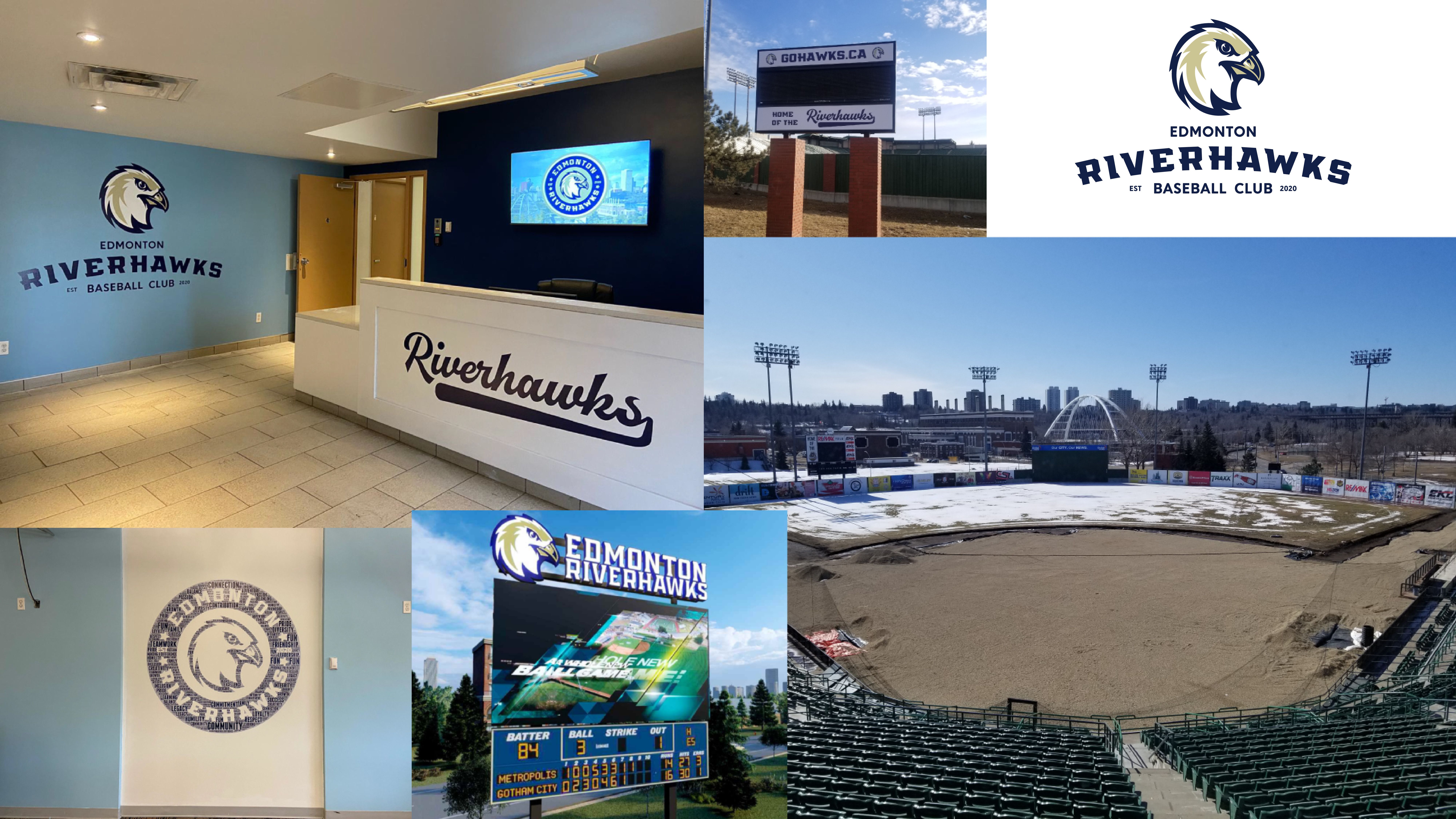 collage of stadium and office upgrades