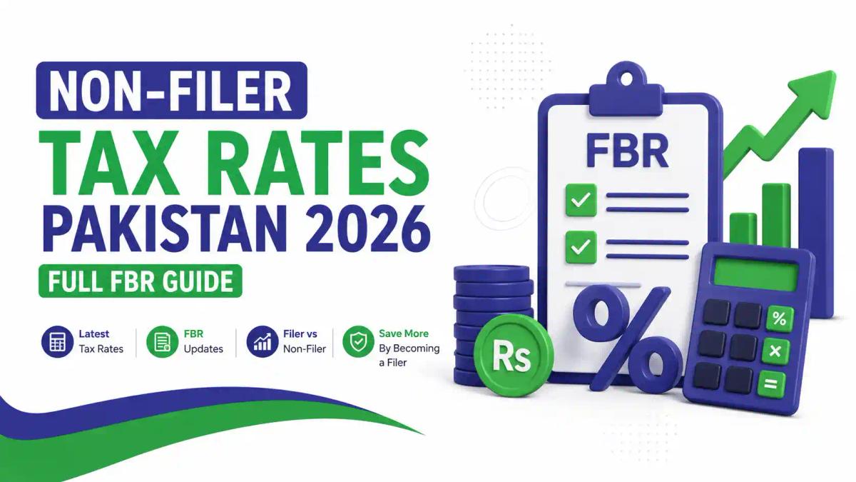 Non-Filer Tax Rates Pakistan 2026 – Complete FBR Guide with latest tax rates, tax calculator and tax checklist