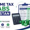 "Income Tax Slabs Pakistan 2026 infographic featuring tax slab chart, calculator, financial growth graph, and FBR tax guide elements on a white background."