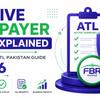 Active Taxpayer List (ATL) Pakistan 2026 guide illustration with tax checklist, verified taxpayer document, and modern blue and green design on a white background.
