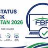 "ATL Status Check Pakistan 2026 – Complete FBR Guide banner featuring a laptop with FBR verification screen, magnifying glass, checklist, and taxpayer verification icons on a clean white background with blue and green corporate theme."