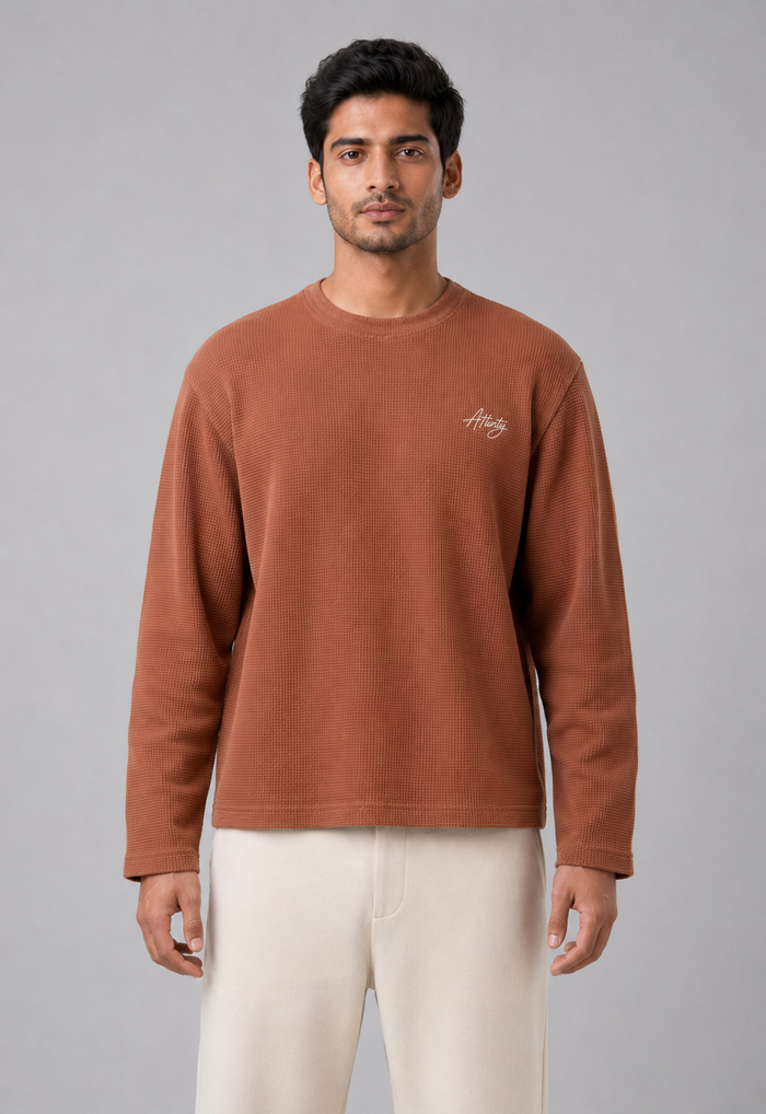 Core Waffle Full Sleeve - Brown Alternate