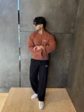 Black Cotton Straight Fit Trousers