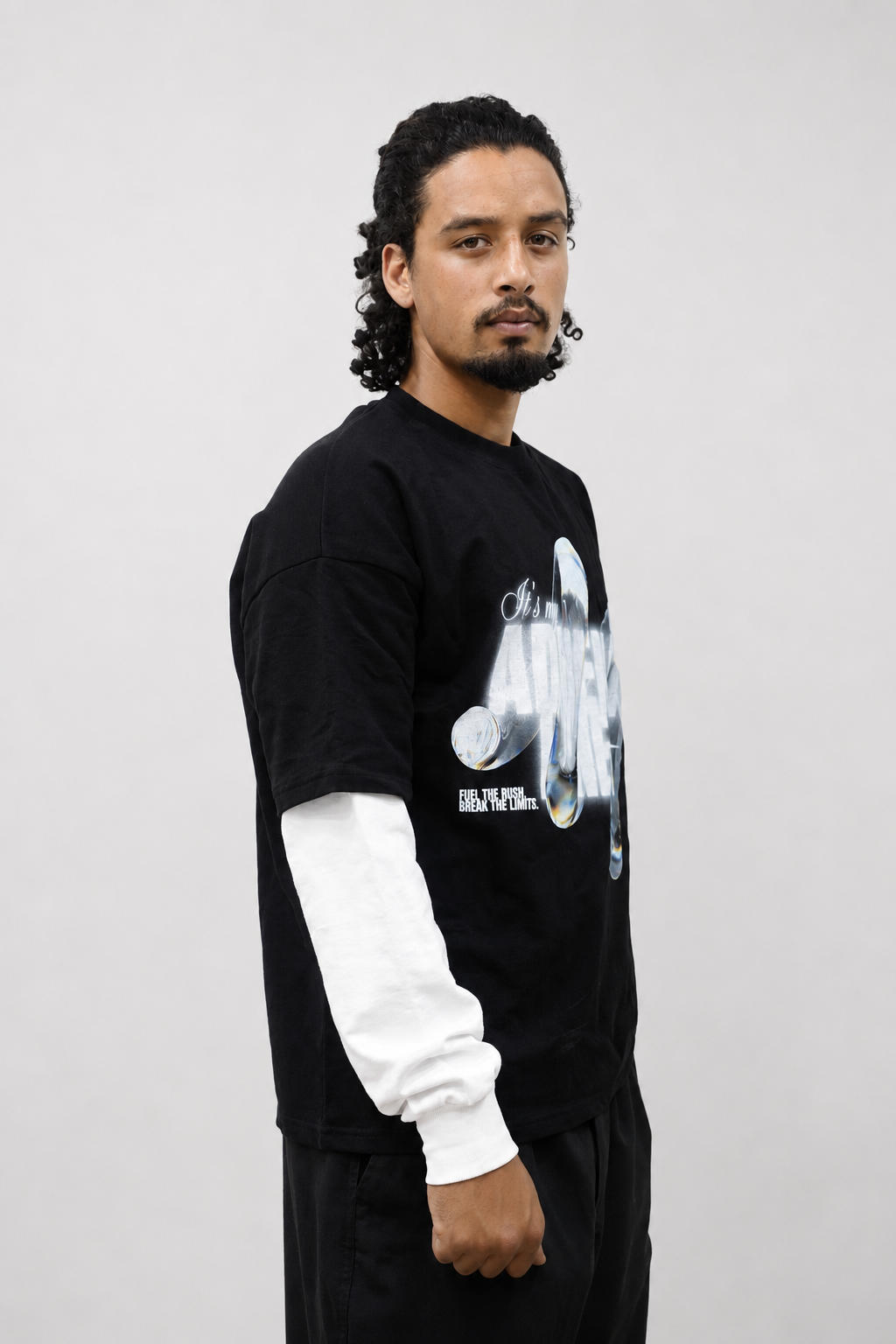 Adrenaline Layered Oversized Tee Alternate