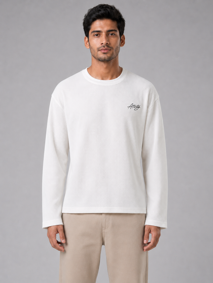 Core Waffle Full Sleeve — Off-White Alternate