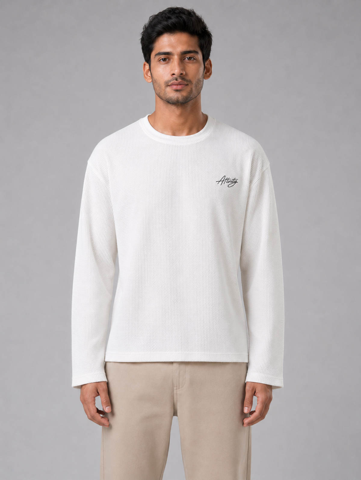 Core Waffle Full Sleeve — Off-White - View 2