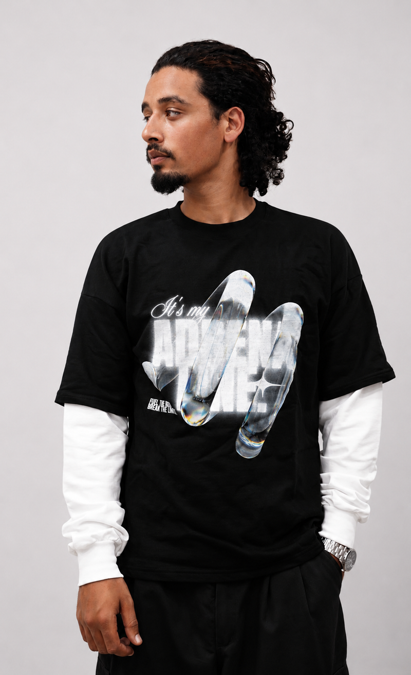 Adrenaline Layered Oversized Tee - View 5