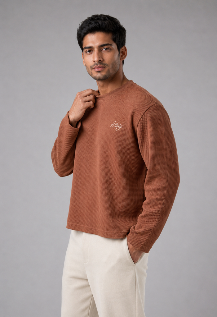 Core Waffle Full Sleeve - Brown