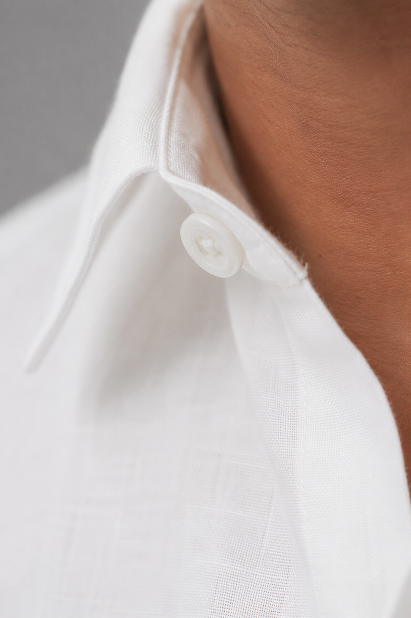 Men’s Premium Cotton Linen Relaxed Fit Shirt – White | Attirity