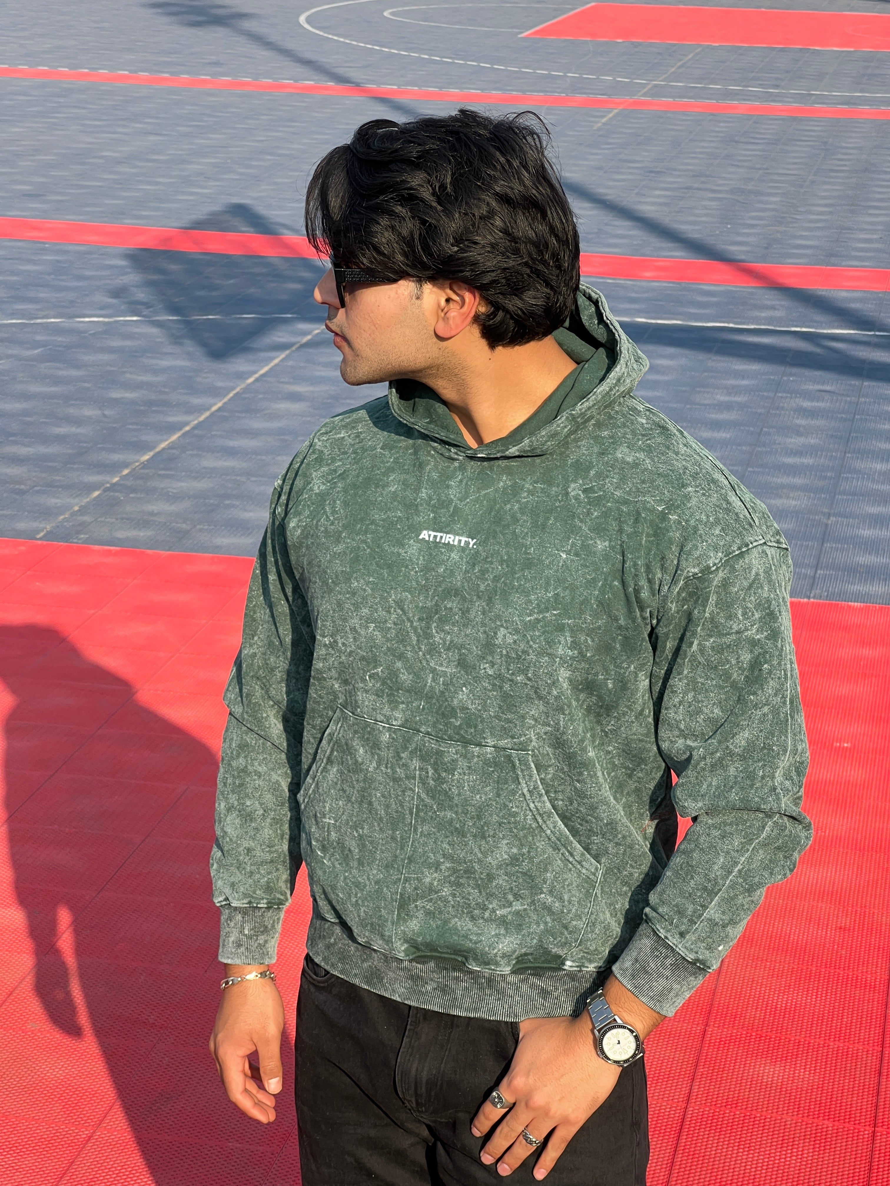 Moss Wash Hoodie Alternate