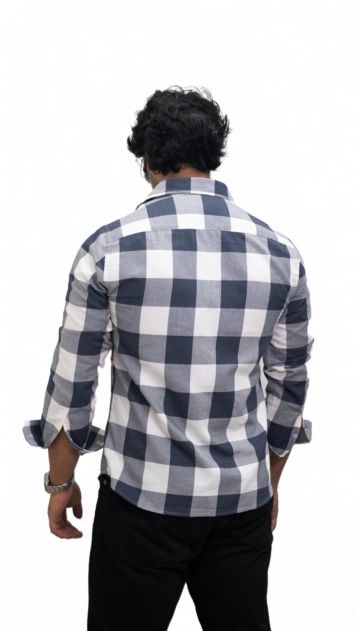 Steelshade — Grey & White Checkered Shirt - View 4