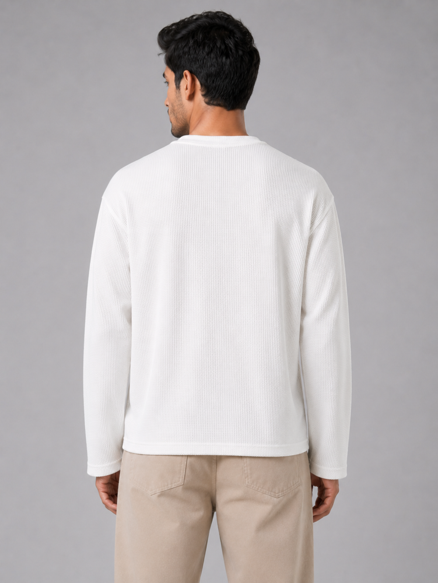Core Waffle Full Sleeve — Off-White