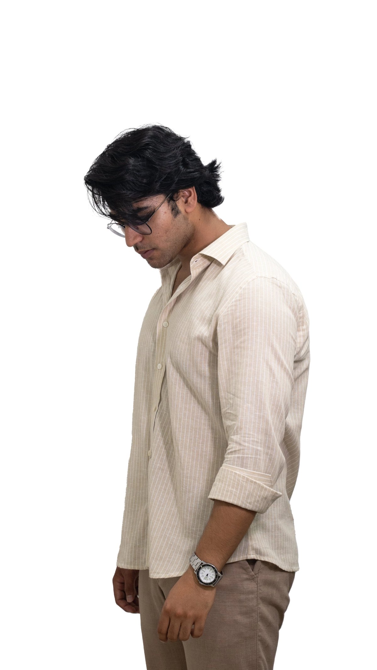 Sandline — Beige Striped Shirt - View 3