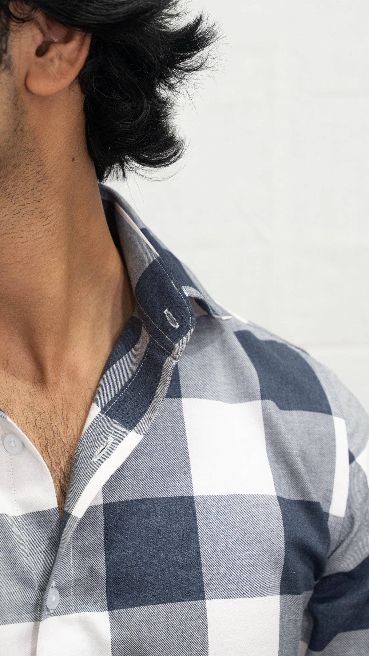 Steelshade — Grey & White Checkered Shirt - View 6