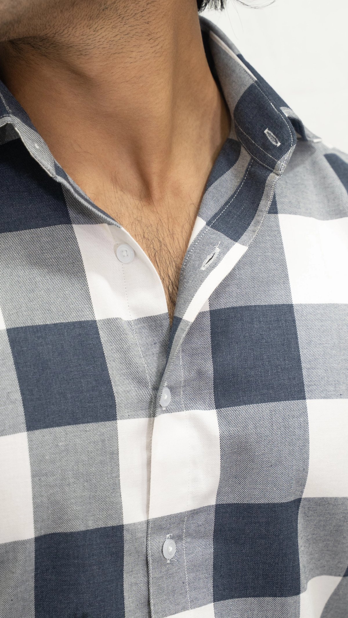 Steelshade — Grey & White Checkered Shirt - View 8