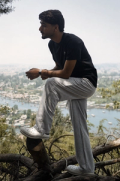 Grey Cotton Relax Fit Trousers