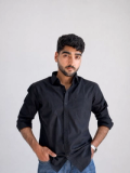 Men’s Premium Cotton Relaxed Fit Shirt – Black | Attirity