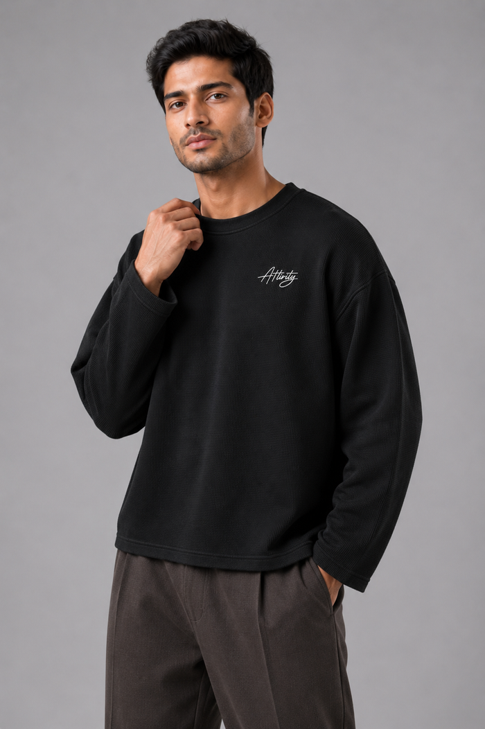 Core Waffle Full Sleeve - Black
