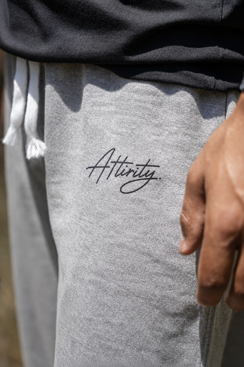 Grey Cotton Relax Fit Trousers - View 5