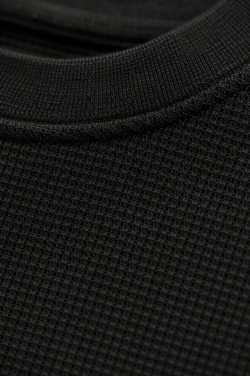 Core Waffle Full Sleeve - Black - View 4