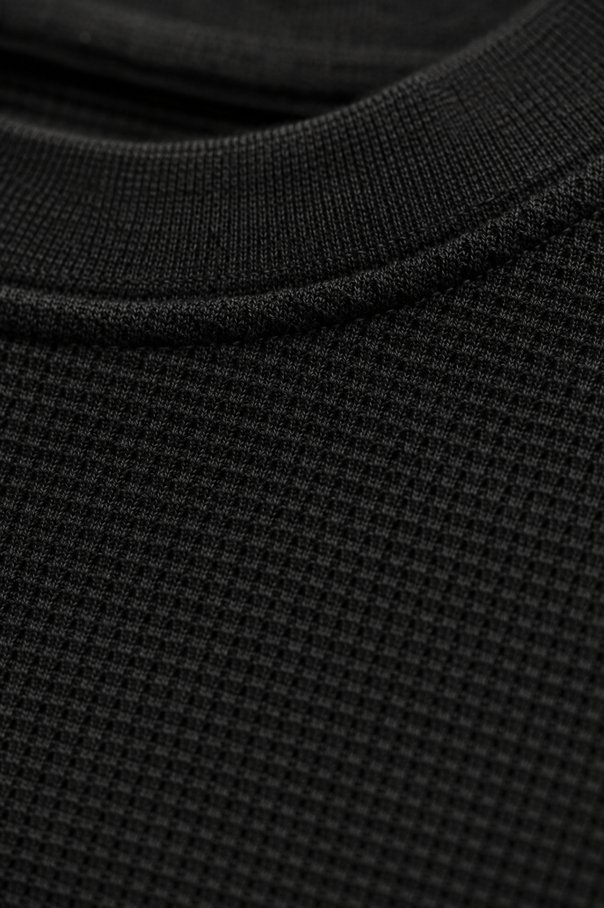 Core Waffle Full Sleeve — Black - View 4