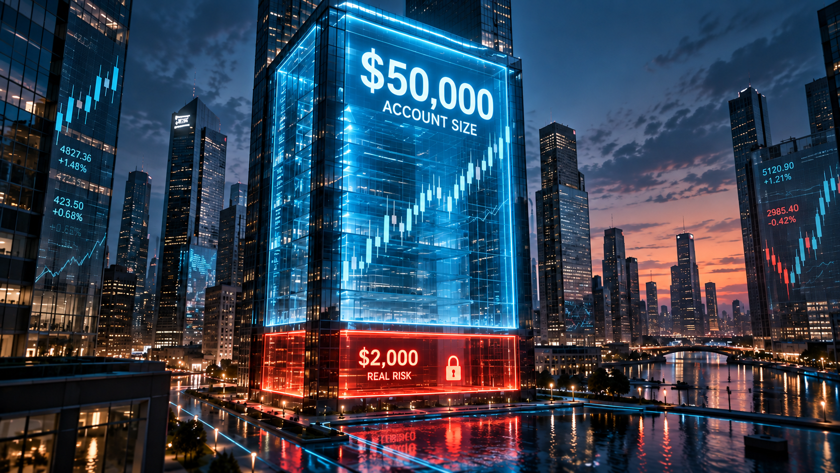 trader analyzing account sizes