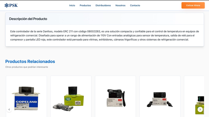 Captura de detalles del producto