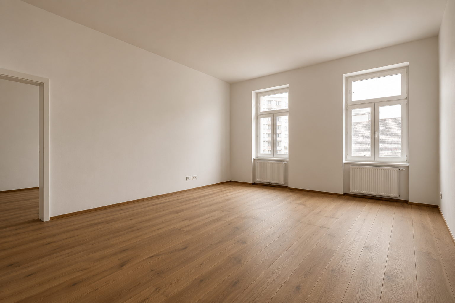 Ausgebauter Dachraum mit sichtbaren Holzbalken