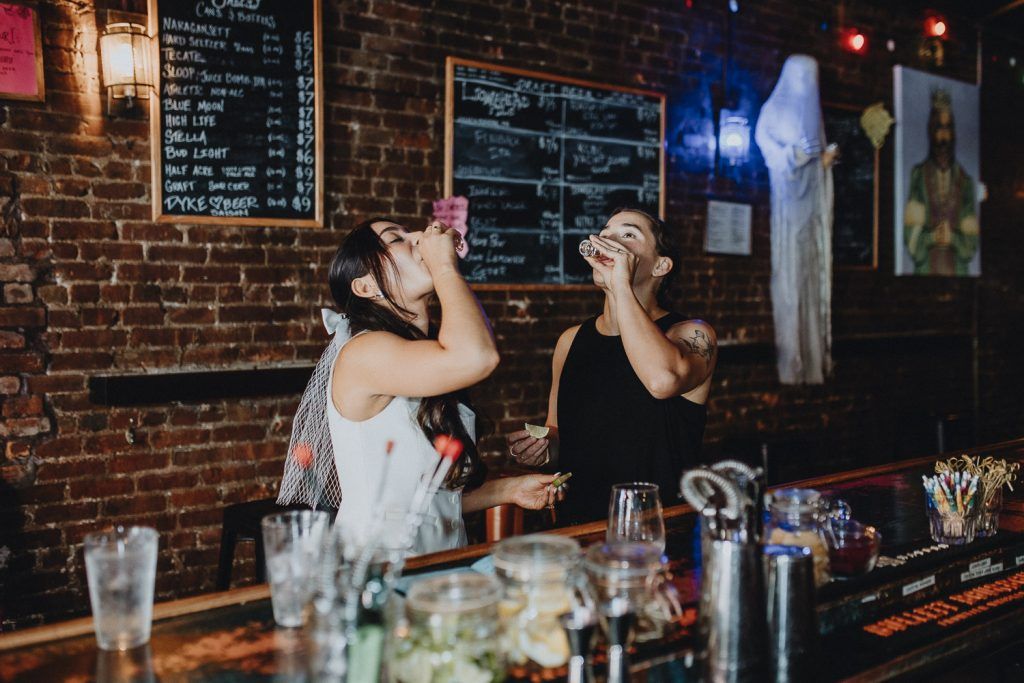 NYC elopement of lesbian couple - by Lucie B. Photo brooklyn wedding photographer