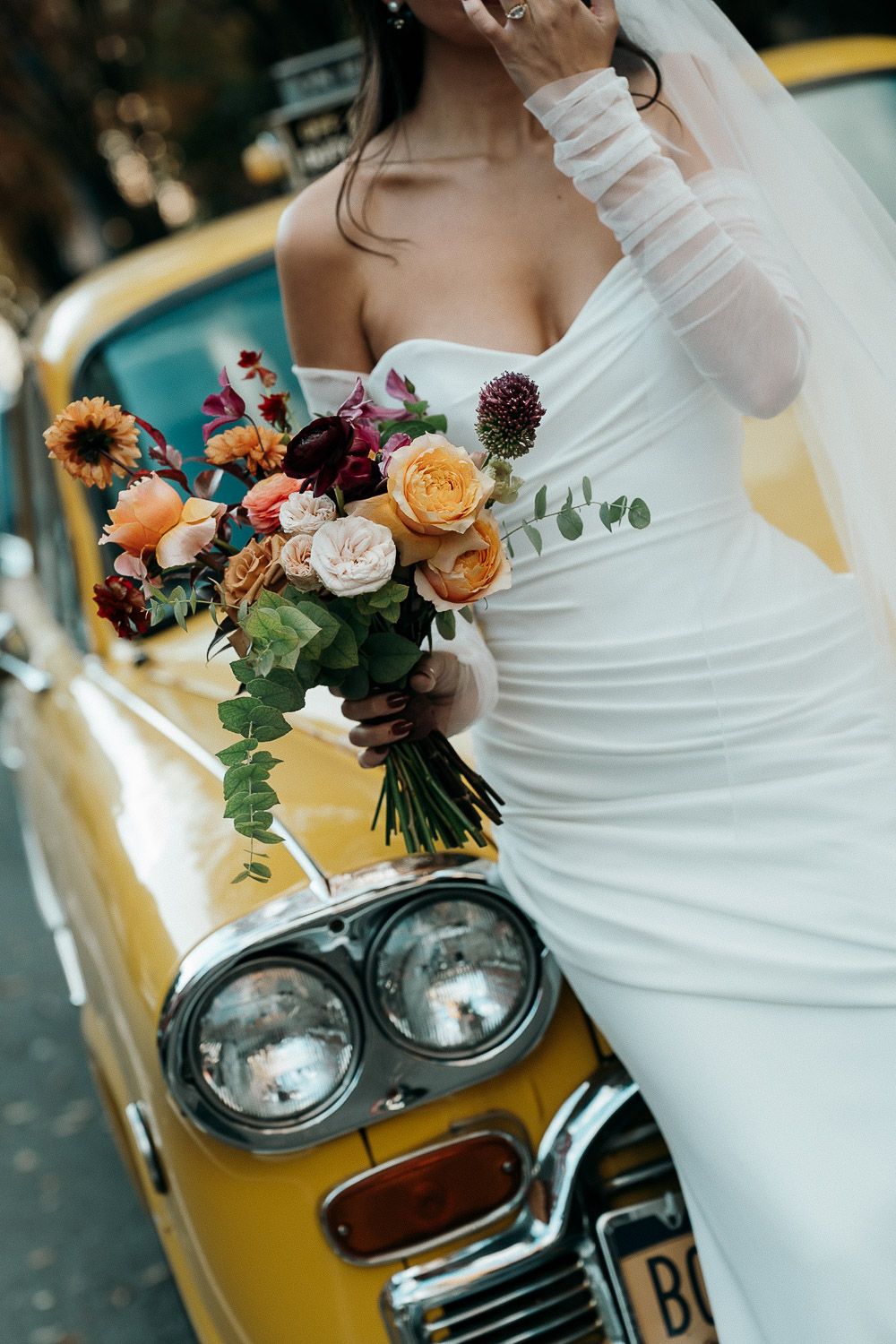 Bridal details of fall wedding in nyc
