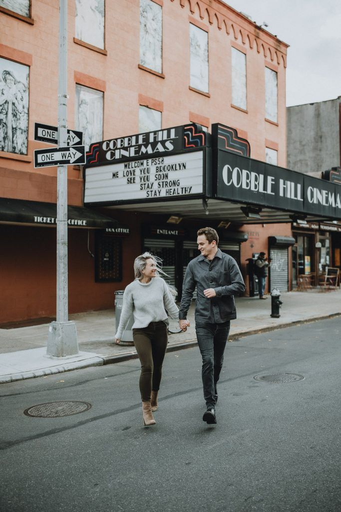Fall engagement session in cobble hill brooklyn
