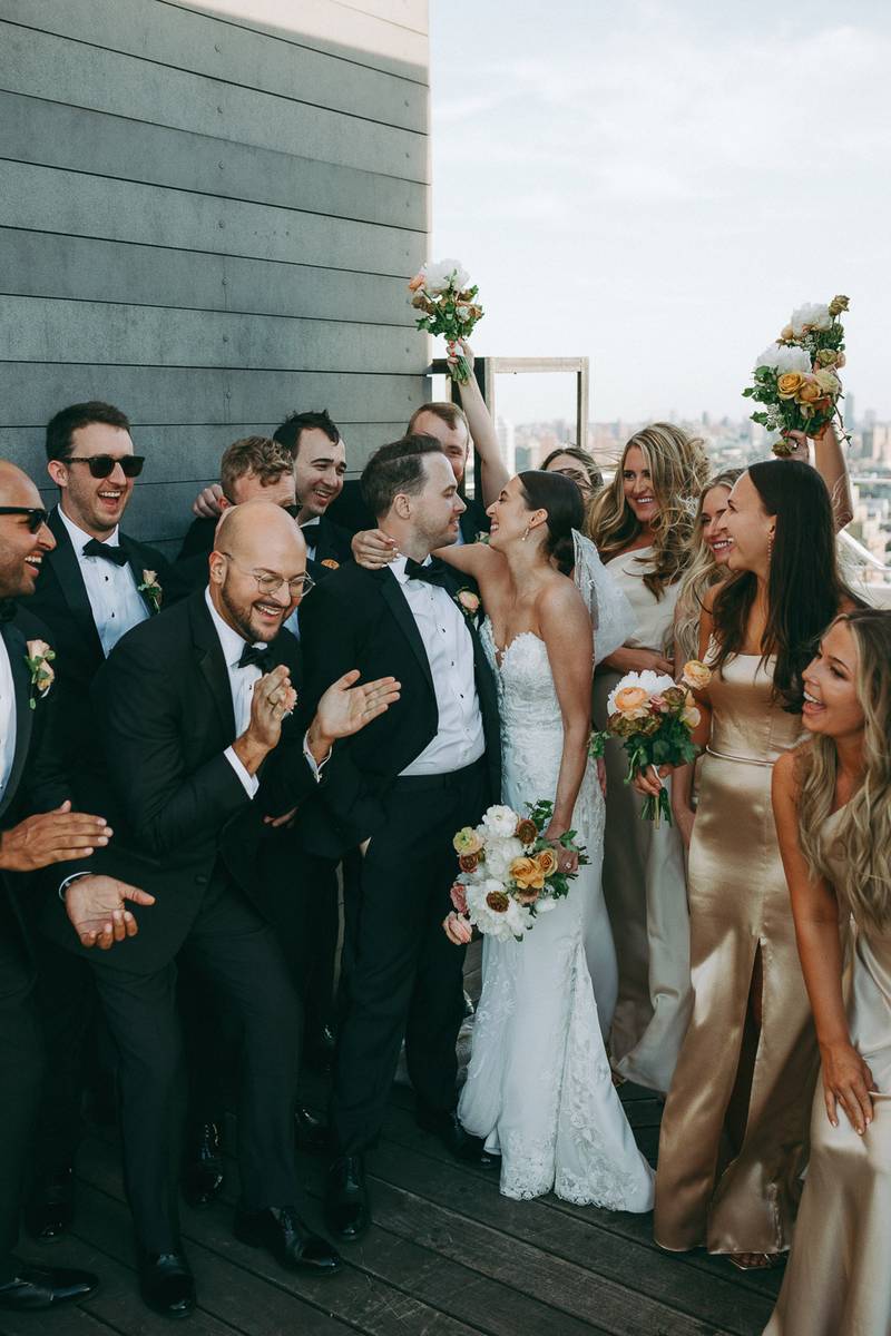 Bridal party at brooklyn wedding at the william vale