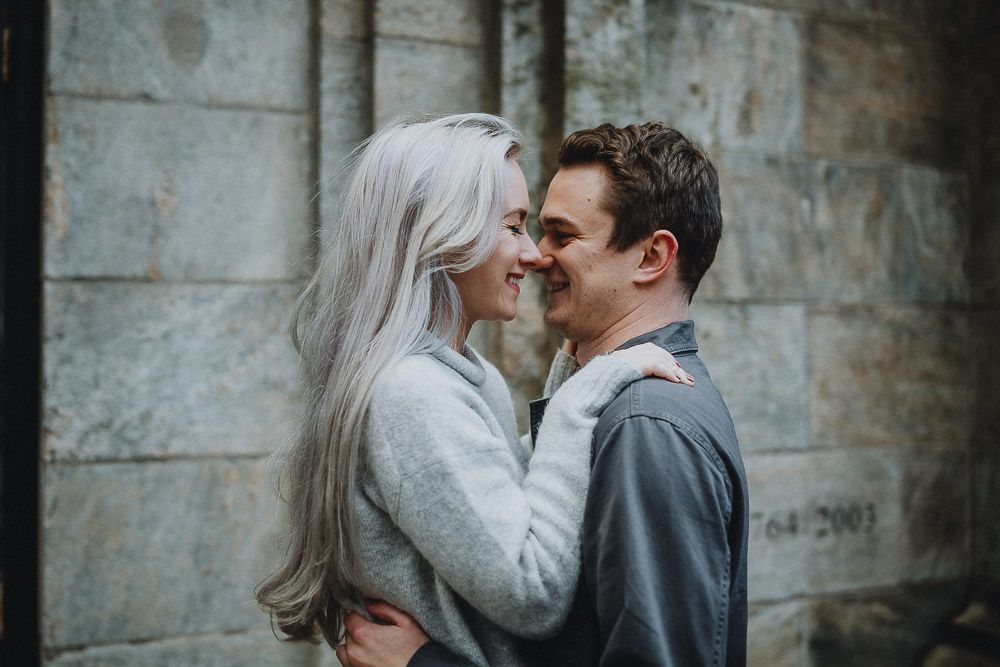 Fall engagement session in cobble hill brooklyn